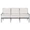 Lindale French Country Grey Aluminum White Cushion Back Outdoor Sofa - 74&quot;W|Kathy Kuo Home