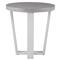 Rianne French Grey Concrete White Aluminum Round Outdoor Bistro Table - 28&quot;W|Kathy Kuo Home