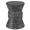 Rossan French Country Grey Cast Concrete Round Drum Outdoor Side Table|Kathy Kuo Home