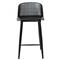Lou Industrial Loft Black Steel Low Back Outdoor Counter Stool - Set of 2|Kathy Kuo Home