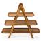 Sulsen Coastal Brown Acacia Wood 3 Tier Serving Tray|Kathy Kuo Home
