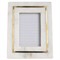 Odina Modern Classic White Marble Brass Inlay Photo Frame - 5x7|Kathy Kuo Home