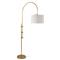 Arc Regency Natural Brass Steel Adjustable Arched Floor Lamp|Kathy Kuo Home