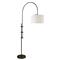 Industrial Oil Rubbed Bronze Steel Adjustable Arched Floor Lamp|Kathy Kuo Home