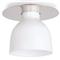 Mixer Industrial White Glass Polished Nickel Steel Flush Mount