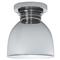 Pantry Industrial Loft Polished Nickel Steel Flush Mount|Kathy Kuo Home