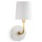 Camilla French Country Natural White Alabaster Armed Sconce|Kathy Kuo Home