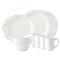 Juliska Berry &amp; Thread Classic French Whitewash Ceramic 16 Piece Place Setting|Kathy Kuo Home