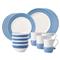 Juliska Le Panier French Country Delft Blue Ceramic 16 Piece Place Setting|Kathy Kuo Home