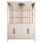 Edison French Country White Wood 2 Door Display Case China Cabinet|Kathy Kuo Home