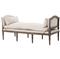 Sabine French Country Natural Linen Weathered Oak Bench Daybed|Kathy Kuo Home