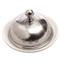 Tuscan French Country Pewter White Ceramic Round Butter Dish|Kathy Kuo Home