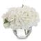 John-Richard Simply White Modern Hydrangeas Crystal Bowl Floral Arrangement|Kathy Kuo Home