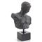 John-Richard Modern Classic Black Greek Bust Marble Stand Sculpture|Kathy Kuo Home