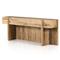 Beth Rustic Black Brown Oak Wood Rectangular Console Table|Kathy Kuo Home