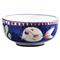 Campagna Pesce Coastal Beach Blue Ceramic White Fish Soup Bowl|Kathy Kuo Home