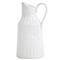 Pietra Serena Modern Classic White Stoneware Pitcher|Kathy Kuo Home