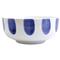 Santorini Global Bazaar White Ceramic Blue Dot Footed Serving Bowl|Kathy Kuo Home