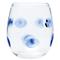 Drop Mid Century Modern Blue Stemless Wine Glass|Kathy Kuo Home
