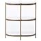 Kian Mid Century White Marble Antique Brass Iron Oval Shelving Side Table|Kathy Kuo Home