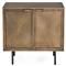 Karlin Industrial Loft Brass Sunburst Patterned Iron 2 Door Nightstand|Kathy Kuo Home