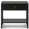 Sutton Industrial Loft Black Iron Bronze Hardware 1 Drawer End Table|Kathy Kuo Home