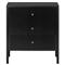 Sutton Industrial Loft Black Iron Bronze Hardware 3 Drawer Nightstand|Kathy Kuo Home
