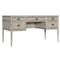 Rafael Mid Century Modern Light Grey Wood 4 Drawer Office Desk|Kathy Kuo Home