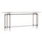 Myla Industrial Loft White Marble Top Brown Iron Frame Console Table|Kathy Kuo Home