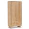 Emma Mid Century Modern Brown Oak Wood 2 Door Armoire|Kathy Kuo Home