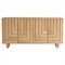 Emma Mid Century Modern Brown Oak Wood 4 Door Sideboard|Kathy Kuo Home
