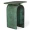Evelyn Industrial Loft Green Steel Oval Accent Side End Table|Kathy Kuo Home