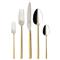 La Classica Regency Gold Stainless Steel 5 Piece Flatware Set|Kathy Kuo Home