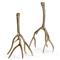 Wilfred Hollywood Gold Aluminum Antler Candlestick Candleholder - Set of 2