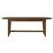 Nayden Rustic Lodge Brown Pine Wood Oval Trestle Dining Table - Small - 86.5&quot;W|Kathy Kuo Home