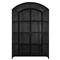 Stancil Industrial Matte Black Iron Frame Clear Glass Door Wide Arch Display Case|Kathy Kuo Home