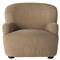 Kaden Modern Classic Brown Upholstered Boucle Wood Frame Wingback Arm Chair|Kathy Kuo Home