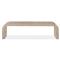 Atkinson Modern Classic Brown Wood Curved Entryway Bench|Kathy Kuo Home