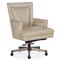 Rebecca Modern Classic Beige Leather Upholstered Swivel Office Chair|Kathy Kuo Home