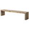 Wynn Rustic Lodge Brown Reclaimed Pine Wood Entryway Bench|Kathy Kuo Home
