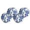 Arcadia Coastal Beach Blue Porcelain Canape Plate - Set of 4|Kathy Kuo Home