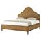 Ayra French Country Brown Wood Herringbone Bed - King|Kathy Kuo Home