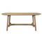 Ralph Modern Classic Brown Solid Oak Wood Oval Trestle Dining Table - 76&quot;|Kathy Kuo Home