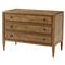 Ayra Dawn Brown Herringbone Oak Wood 3 Drawer Bachelor Chest|Kathy Kuo Home