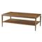 Ayra Mid Century Dawn Brown Oak 2 Tier Rectangular Coffee Table|Kathy Kuo Home