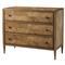 Ayra Mid Century Dusk Brown Oak Wood 3 Drawer Bachelor Chest|Kathy Kuo Home