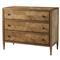 Ayra Mid Century Dawn Brown Oak Wood 3 Drawer Bachelor Chest|Kathy Kuo Home