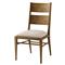 Ayra Grey Upholstered Dawn Herringbone Oak Dining Side Chair|Kathy Kuo Home