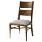 Ayra Grey Upholstered Dusk Herringbone Oak Dining Side Chair|Kathy Kuo Home