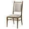 Ayra Grey Upholstered Back Dusk Brown Oak Dining Side Chair|Kathy Kuo Home